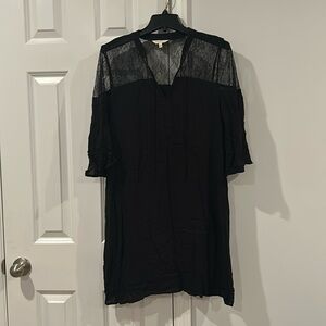 Lucky Brand 3/4 Sleeve Black Dress